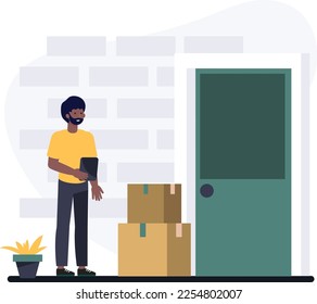 Cargo Paquetes en caja Conceptos de entrega
