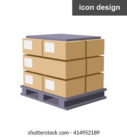 Cargo Boxes Pallet Icon