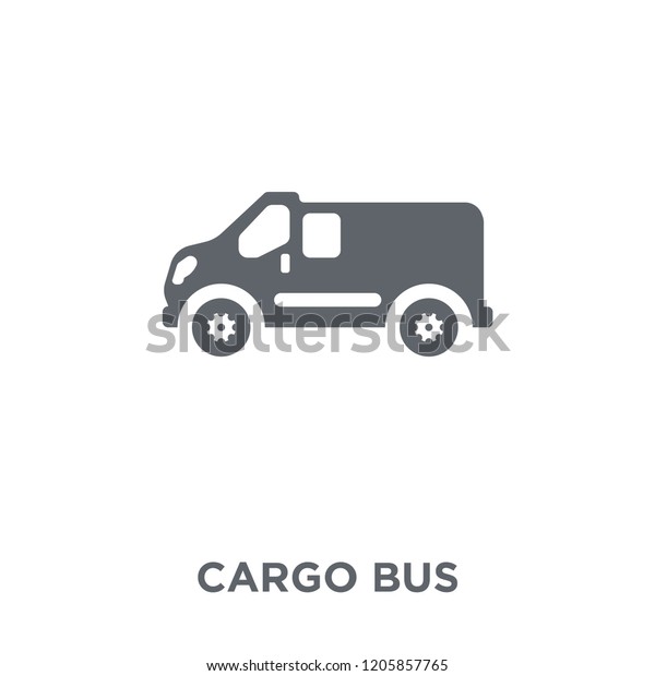 Cargo Bus icon. Cargo Bus design concept from\
Delivery and logistic collection. Simple element vector\
illustration on white\
background.