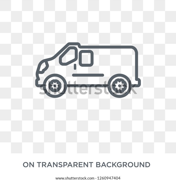 Cargo Bus icon. Cargo Bus design concept from\
Delivery and logistic collection. Simple element vector\
illustration on transparent\
background.