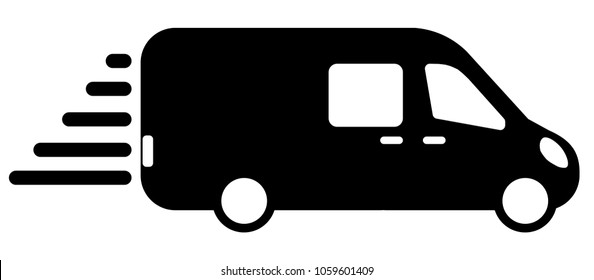 cargo bus icon. flat modern design