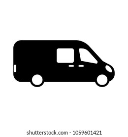cargo bus icon. flat modern design