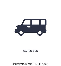 cargo bus isolated icon. Simple element illustration from delivery and logistics concept. cargo bus editable logo symbol design on white background. Can be use for web and mobile.