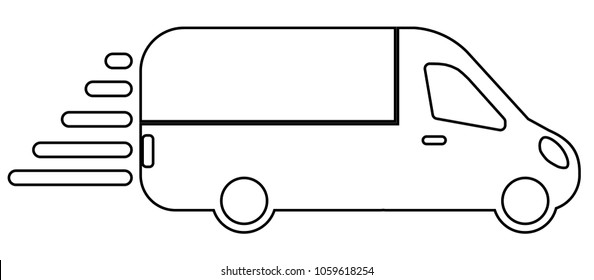 cargo bus. cargo taxi icon. modern flat design