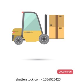Cargo car with boxes color flat icon for web and mobile design