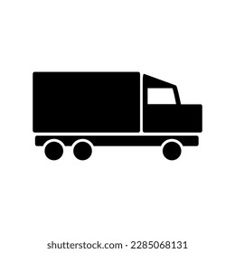 Cargo car icon on white background.