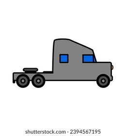 Cargo car icon on white background. Vector illustration.