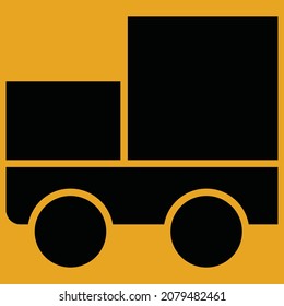 Diseño de ilustración vectorial de icono de coche de carga