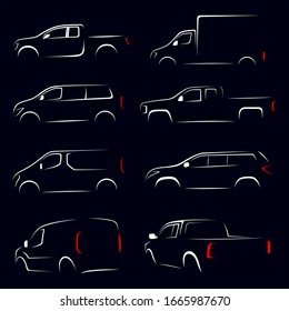 Cargo Car Icons Logo Design Vector Stock Vector (Royalty Free) 1665987670