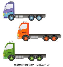 Cargo car on white background