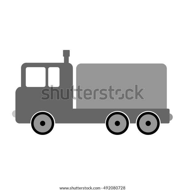 Cargo car symbol icon on white background.
Vector illustration.