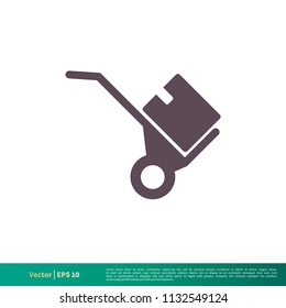 Cargo Cart Icon Vector Logo Template Illustration Design. Vector EPS 10.