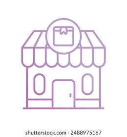 cargo center icon with white background vector stock illustration