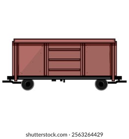 cargo coal wagon cartoon. bulk shipment, supply energy, resource infrastructure cargo coal wagon sign. isolated symbol vector illustration