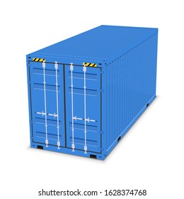 Cargo container 3d isolated storage shipping box. Export import container warehouse.