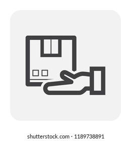 Cargo container box icon design, for shipping work.