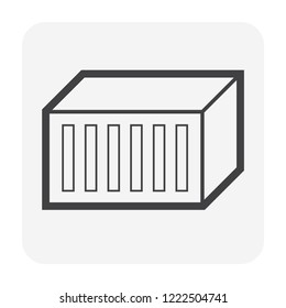 Cargo container and box icon for shipping and transportation work design.