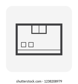 Cargo container and box icon for shipping and transportation work design.