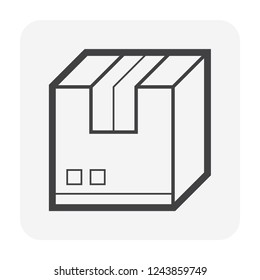 Cargo container and box icon for shipping and transportation work design.