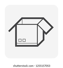 Cargo container and box icon for shipping and transportation work design.