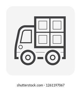 Cargo container and box icon for shipping and transportation work design.