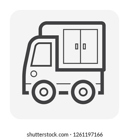 Cargo container and box icon for shipping and transportation work design.