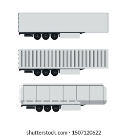 Cargo container design with trailer truck