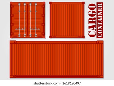 Cargo Container. Flat style. Vector illustration 