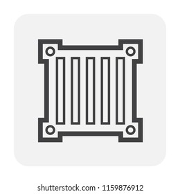 Cargo container icon design, for shipping work.