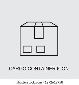 cargo container icon . Editable line cargo container icon from logistics. Trendy cargo container icon for web and mobile.