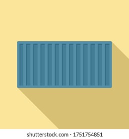 Cargo container icon. Flat illustration of cargo container vector icon for web design