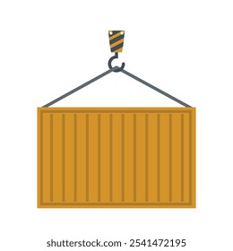 Cargo container icon. Flat illustration of cargo container icon for web design