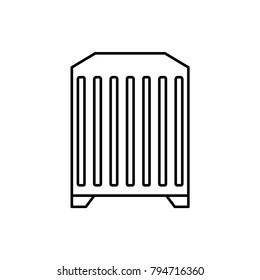 cargo container icon illustration isolated vector sign symbol