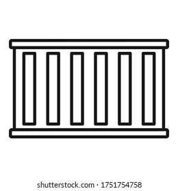 Icono de contenedor de carga. Icono de vector de contenedor de carga de contorno para diseño web aislado en fondo blanco