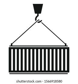 Cargo container icon. Simple illustration of cargo container vector icon for web design isolated on white background