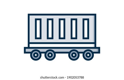 Cargo container icon  style vector illustration.