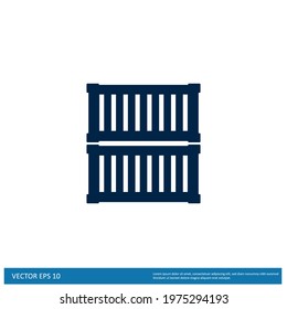 cargo container icon vector illustration logo template