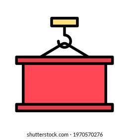 Cargo, container, logistics icon vector image. Can also be used for Delivery and logistics. Suitable for use on web apps, mobile apps and print media.