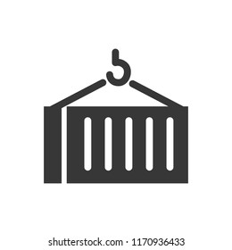 cargo container. monochrome icon