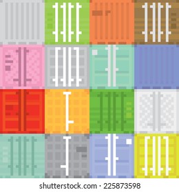 "Cargo container" seamless vector pattern