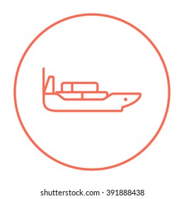 Icono de línea de envío del contenedor de carga.