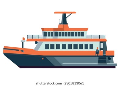 Cargo container ship sailing over white