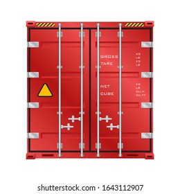 Vektorillustration von Frachtcontainern auf weißem Hintergrund für die Schifffahrt.