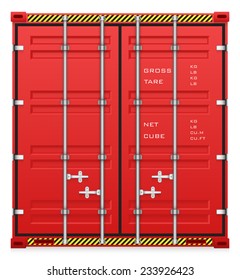 Cargo container or shipping container with strength for shipment storage and transport goods product and raw material between location or country, International trade equipment to exchange goods.