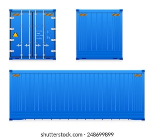 Cargo container or shipping container with strength for shipment storage and transport goods product and raw material between location or country, International trade equipment to exchange goods.