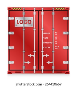 Cargo container or shipping container with strength for shipment storage and transport goods product and raw material between location or country, International trade equipment to exchange goods.