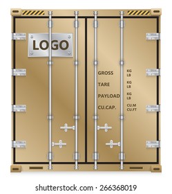 Cargo container or shipping container with strength for shipment storage and transport goods product and raw material between location or country, International trade equipment to exchange goods.