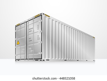 Cargo container or shipping container with strength for shipment storage and transport goods product and raw material between location or country, International trade equipment to exchange goods.