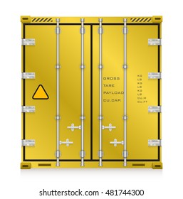 Cargo container or shipping container with strength for shipment storage and transport goods product and raw material between location or country, International trade equipment to exchange goods.