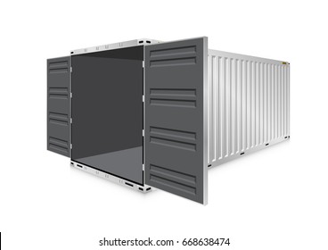 Cargo container or shipping container with strength for shipment storage and transport goods product and raw material between location or country, International trade equipment to exchange goods.